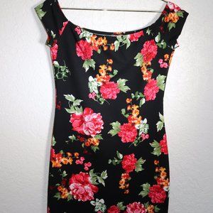 Little Black Floral  Dress